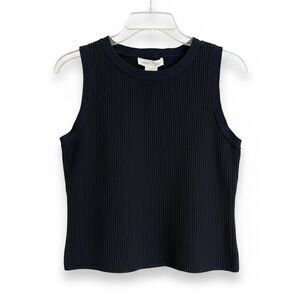 Happily Grey black ribbed knit tank top size L